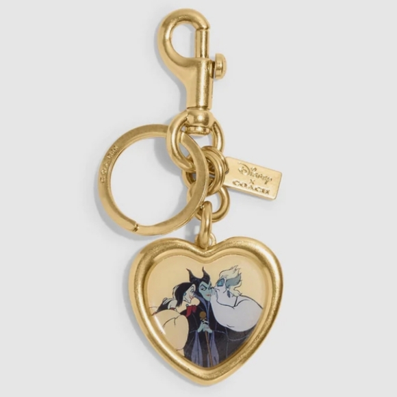 NWT Coach x Disney Matching Villains Locket Bag Charm And Heart Necklace - Picture 4 of 7